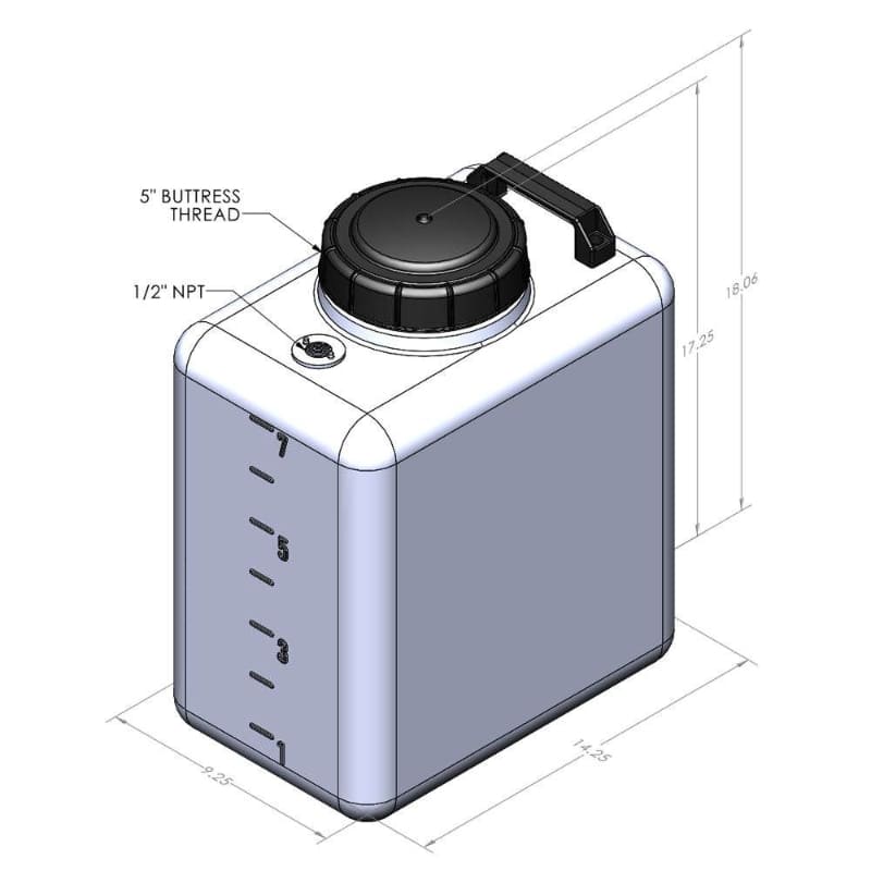 18/o - Finance 12 Gallon RV Fresh Water Tank, Potable Water Storage