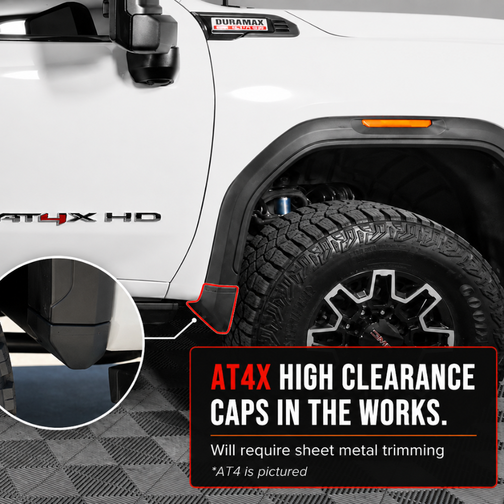 2024-2026 GMC Sierra AT4X ONLY Front Fender Caps (Cut Required)