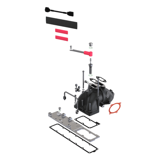 Components of the SB Intake Elbow For 2019-2024 Dodge Ram 3500, 4500, 5500 6.7L Cummins (Cab Chassis)