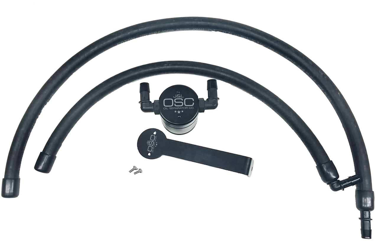 J&L Oil Separator 3.0 Passenger Side, Black Anodized