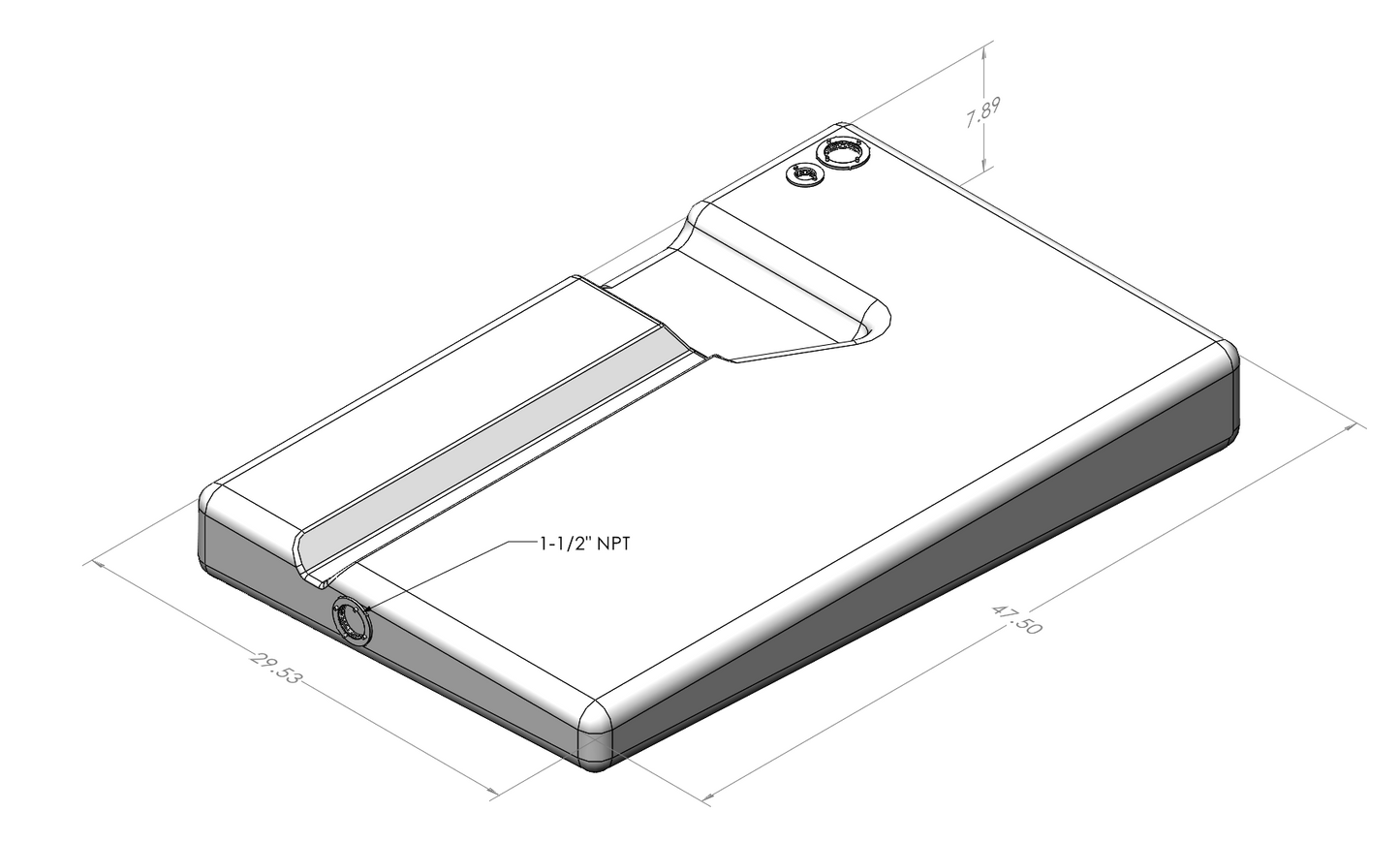 36 Gallon UNDERCARRIAGE Fresh/Grey WATER TANK FOR 2013-2024 DODGE / RAM PROMASTER 2500, 3500 159” AND 159" EXT