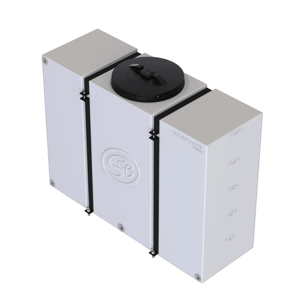100 Gallon Slim Detail Tank With Straps - S&B