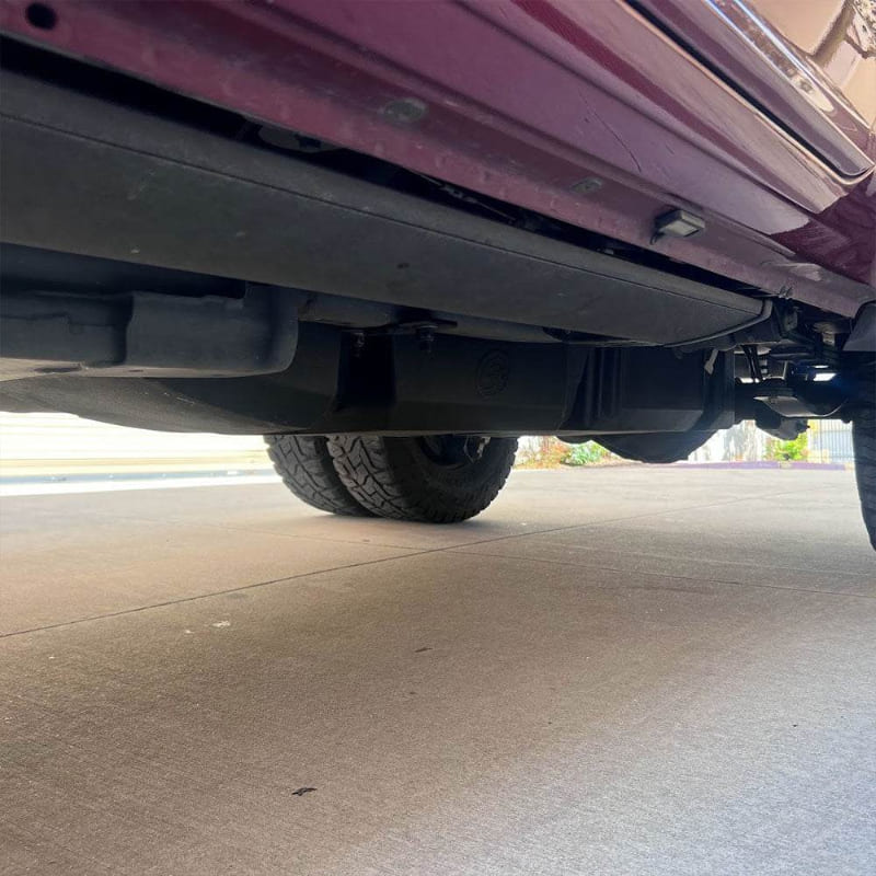 55 Gallon Replacement Fuel Tank for the 2006-2024 Dodge / Ram Mega Cab Short Bed - S&B installed in a car