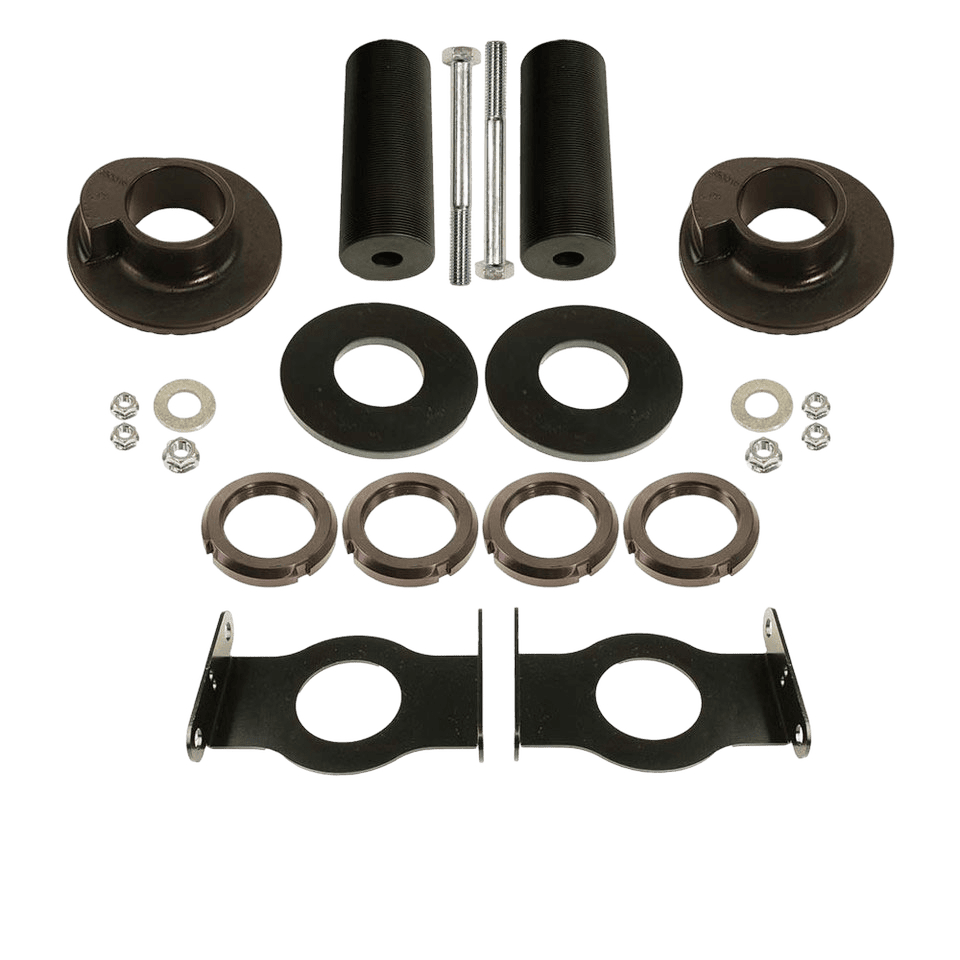 Kit of an S&B Adjustable Coil Levelers 0-2.5", 2005+ Ford Super Duty on a white background