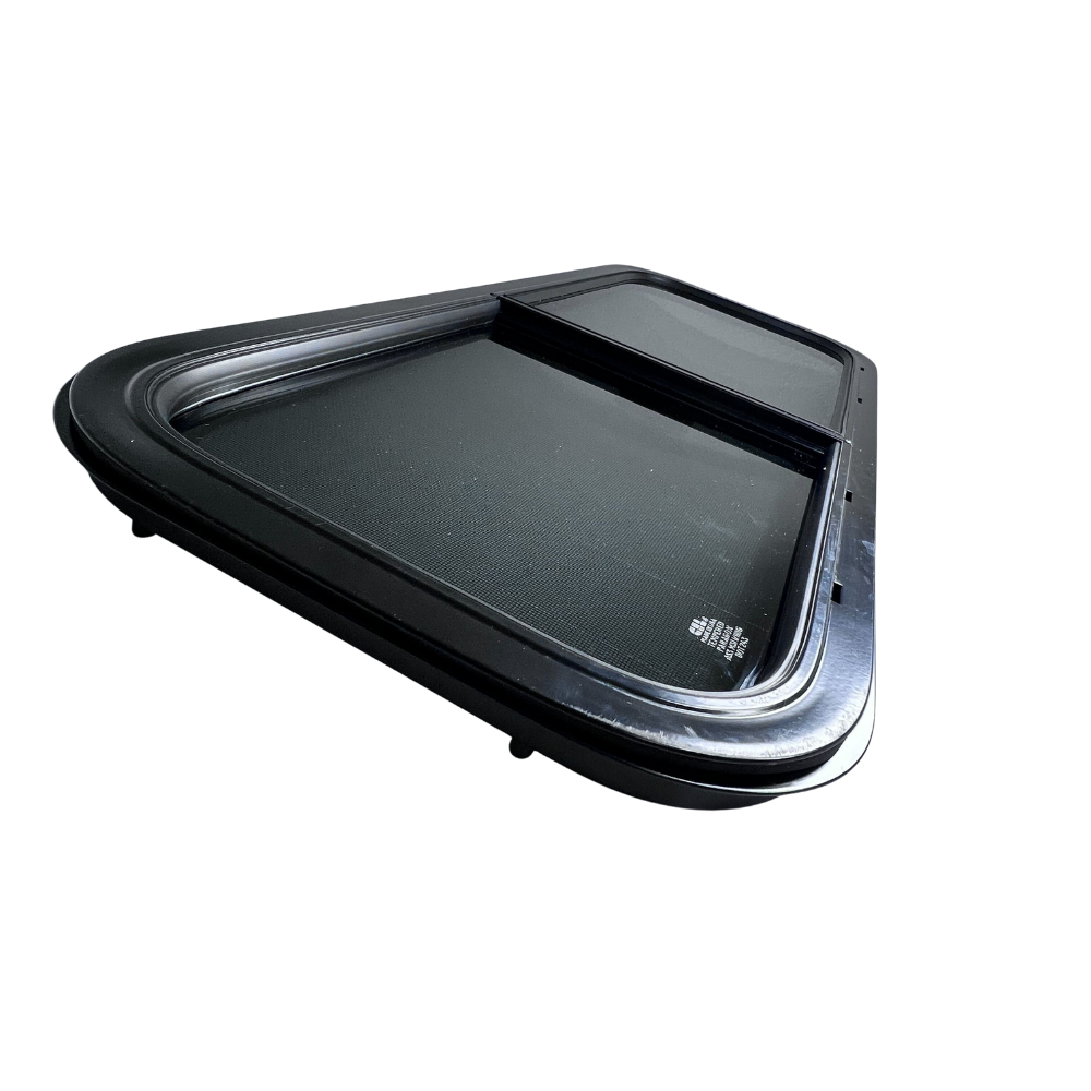 CRL Glass Slider Window w/ Clamp Ring (Passenger Side) for Sprinter Van Wideouts