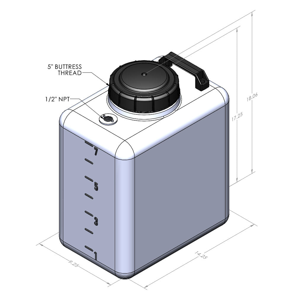 7 Gallon RV Portable Galley Fresh Water Tank