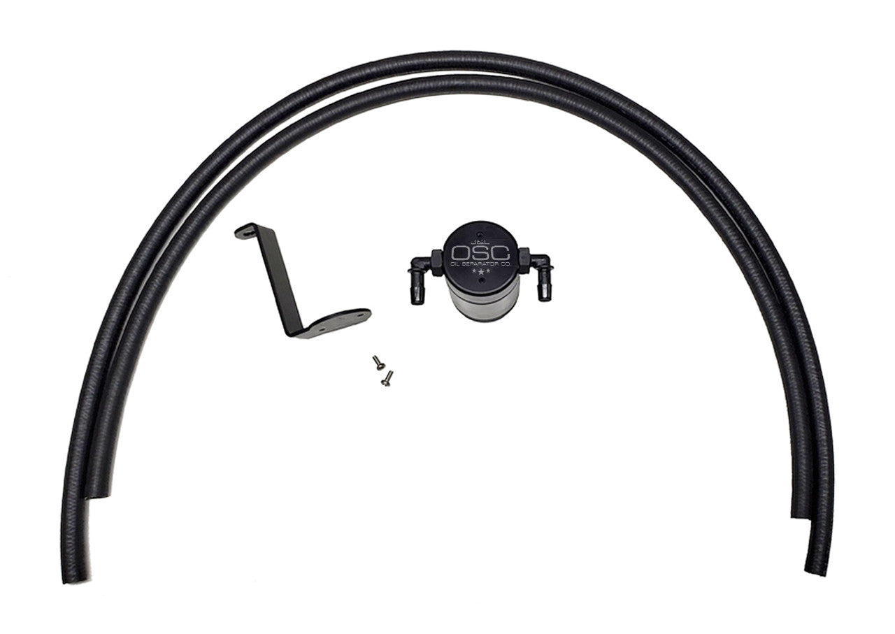 J&L Oil Separator 3.0 Passenger Side, Black Anodized