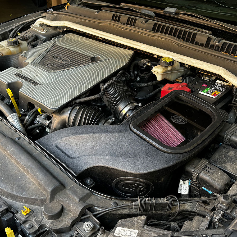 S B Cold Air Intake for 2017 2020 Ford Fusion Sport 2.7L Dry Extendable