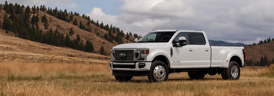 
  White Powerstroke truck
