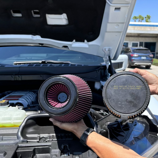 
  Stock Replacement Filter For 2023-2025 Ford Raptor R 5.2L V8 - S&B installed in a car
