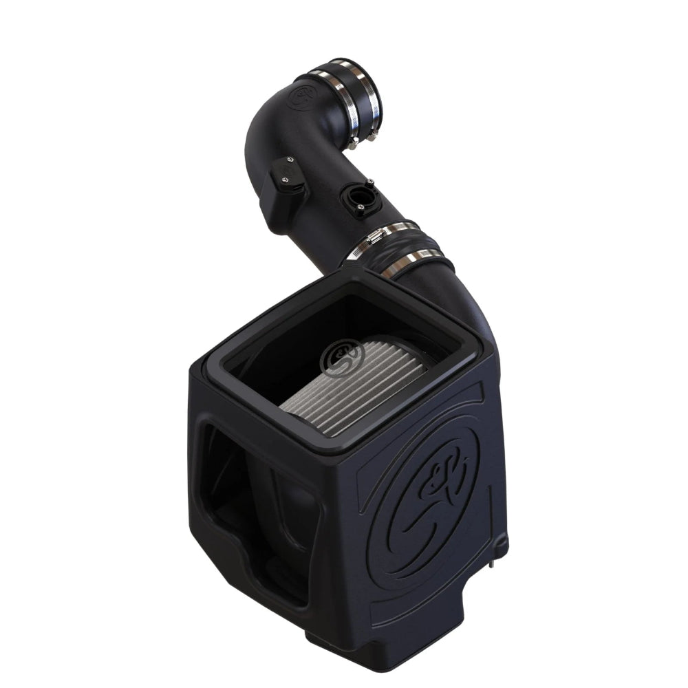 Dry Extendable  Cold Air Intake for 2011-2016 Chevy / GMC Duramax LML 6.6L on a white background