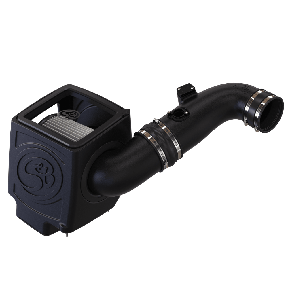 Dry Extendable  Cold Air Intake for 2011-2016 Chevy / GMC Duramax LML 6.6L on a white background