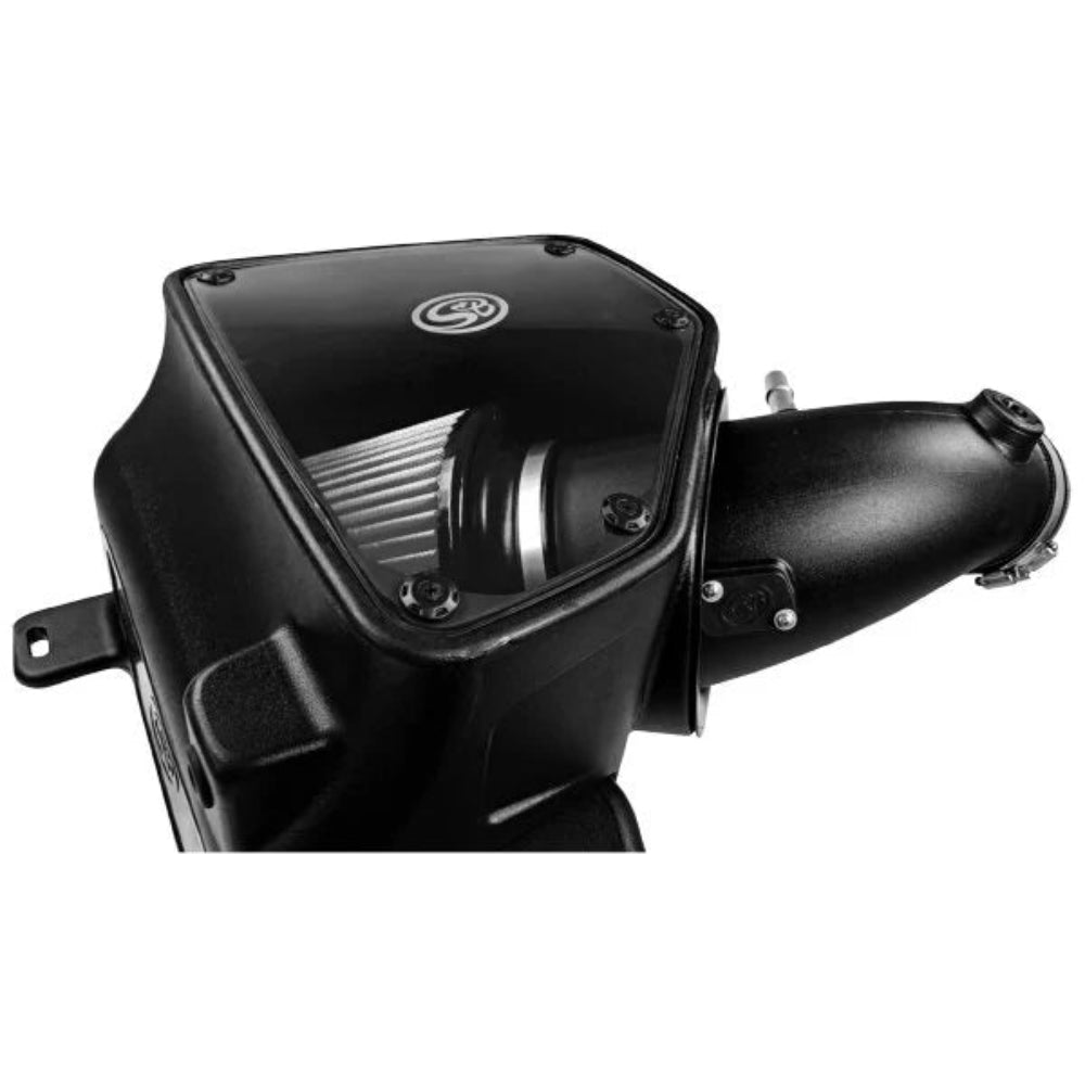 Dry Extendable Cold Air Intake for 2014-2018 Dodge Ram 2500 / 3500 6.4L HEMI on a white background
