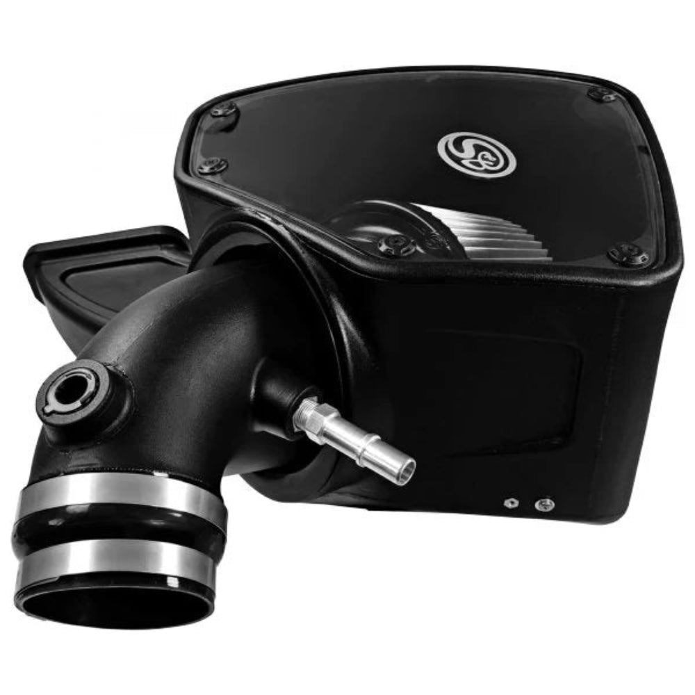 Dry Extendable Cold Air Intake for 2014-2018 Dodge Ram 2500 / 3500 6.4L HEMI on a white background
