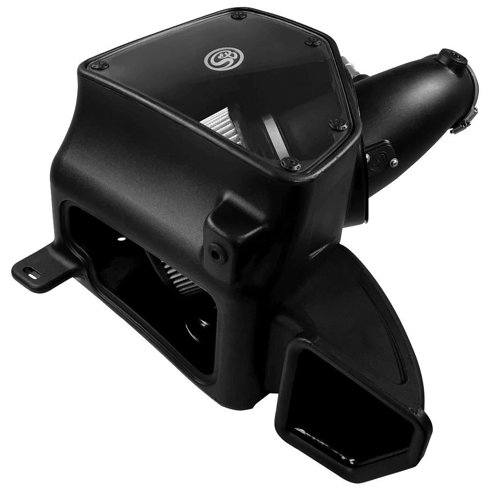 Dry Extendable Cold Air Intake for 2014-2018 Dodge Ram 2500 / 3500 6.4L HEMI on a white background
