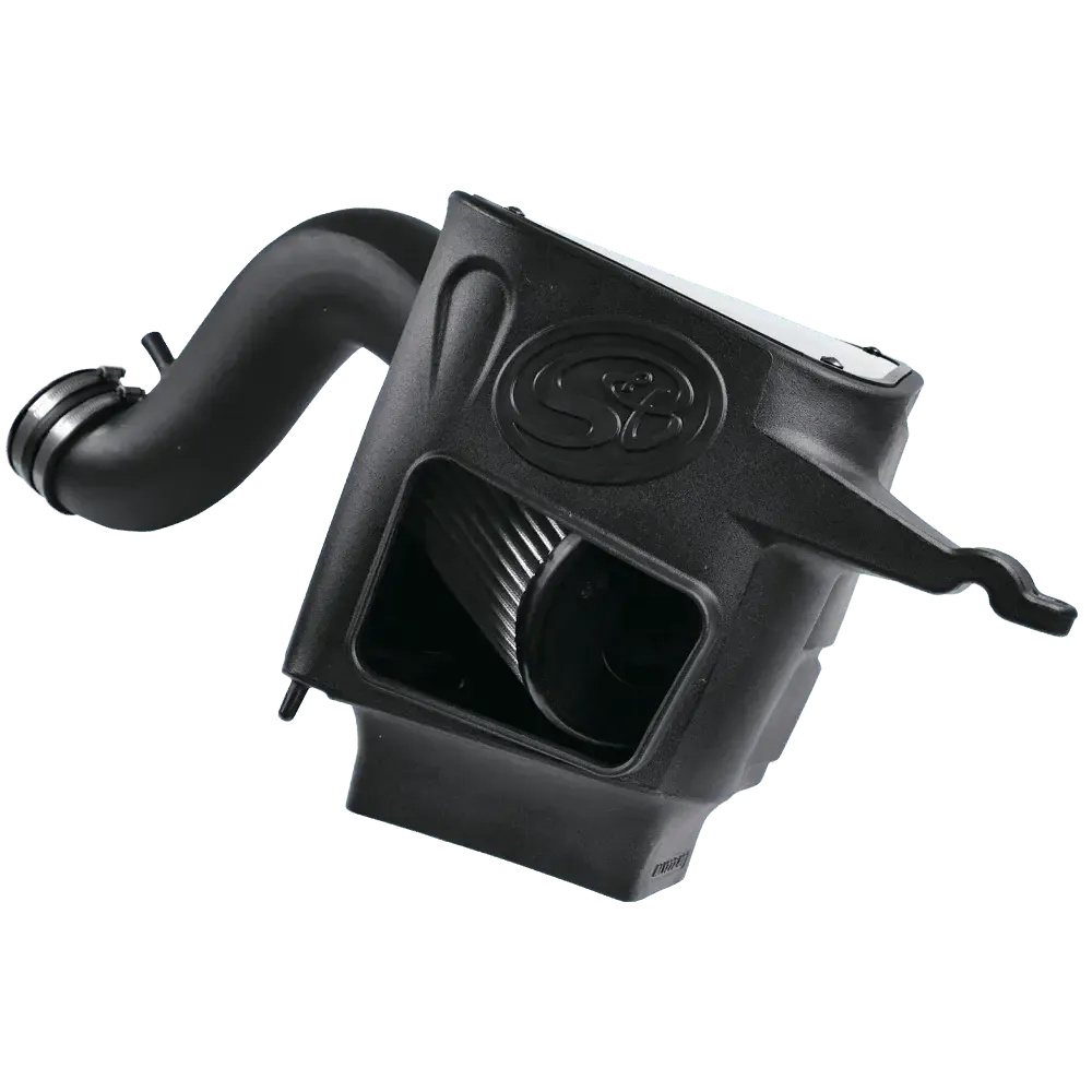 Dry Extendable Cold Air Intake for 2007-2009 Dodge Ram Cummins 6.7L on a white background
