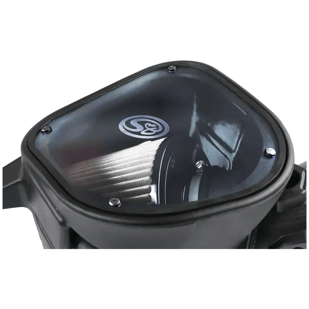 Dry Extendable Cold Air Intake for 2007-2009 Dodge Ram Cummins 6.7L on a white background
