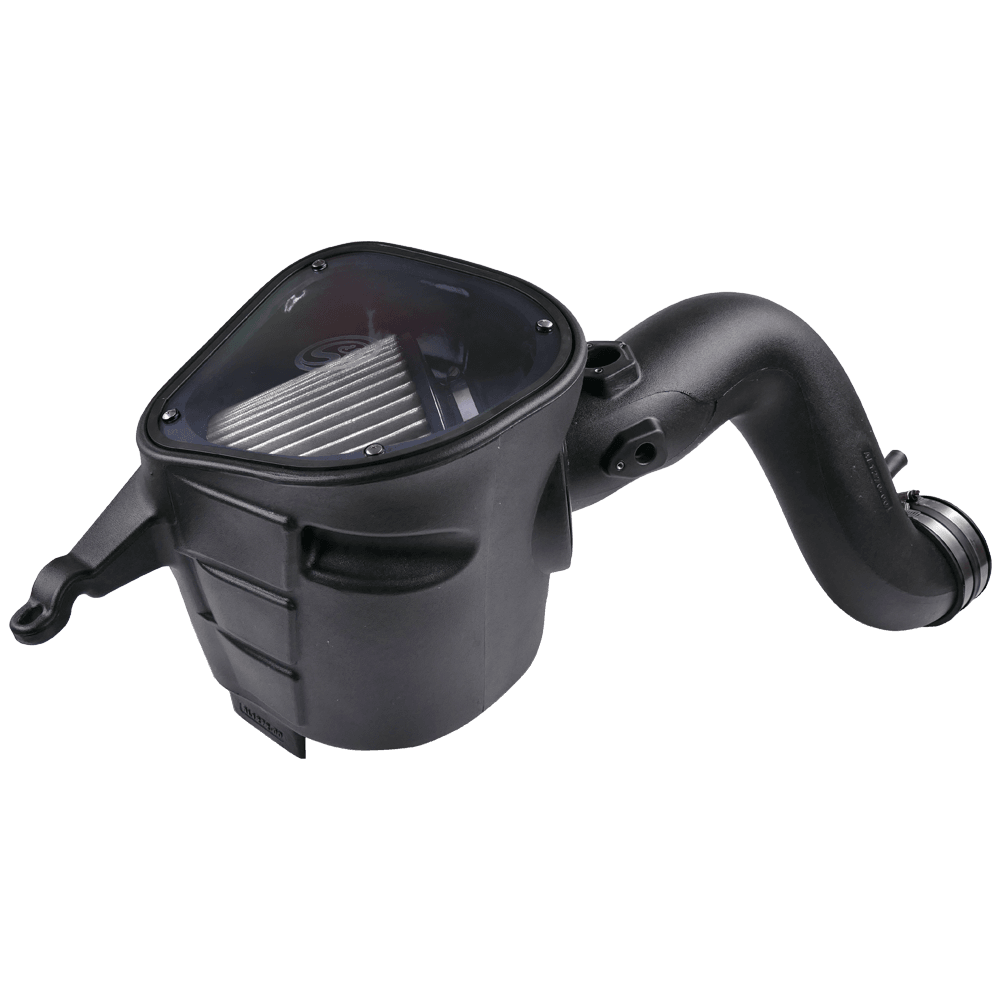Dry Extendable Cold Air Intake for 2007-2009 Dodge Ram Cummins 6.7L on a white background
