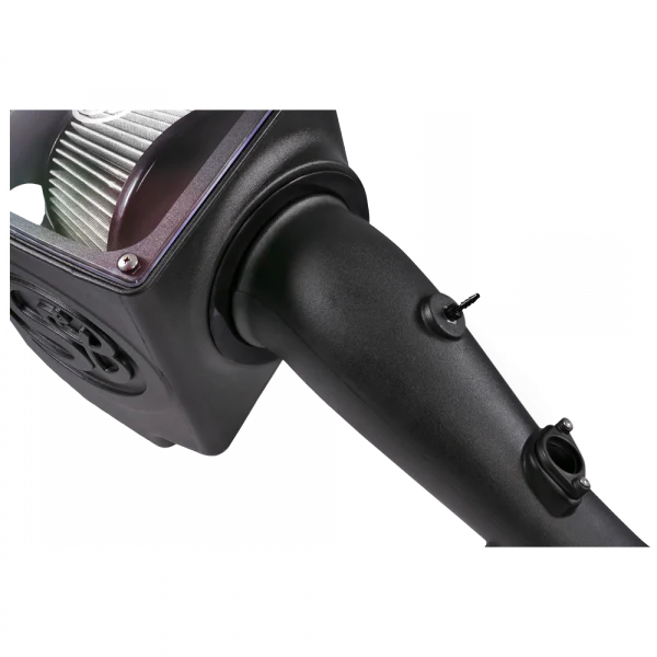 Close up Dry Extendable Cold Air Intake for 2005-2011 Toyota Tacoma 4.0Lon a white background
