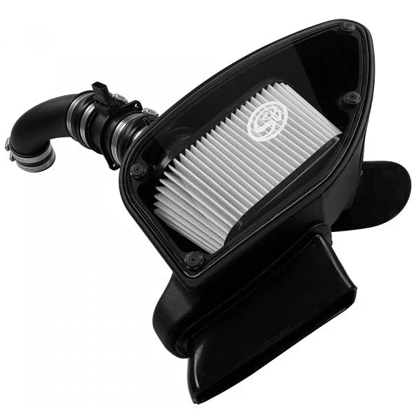 Dry Extendable COLD AIR INTAKE FOR 2005.5-2006 1.9L VW TDI, 2009-2015 VW 2.0L TDI (MK6), 2010-2014 Audi A3 2.0L TDI on a white background
