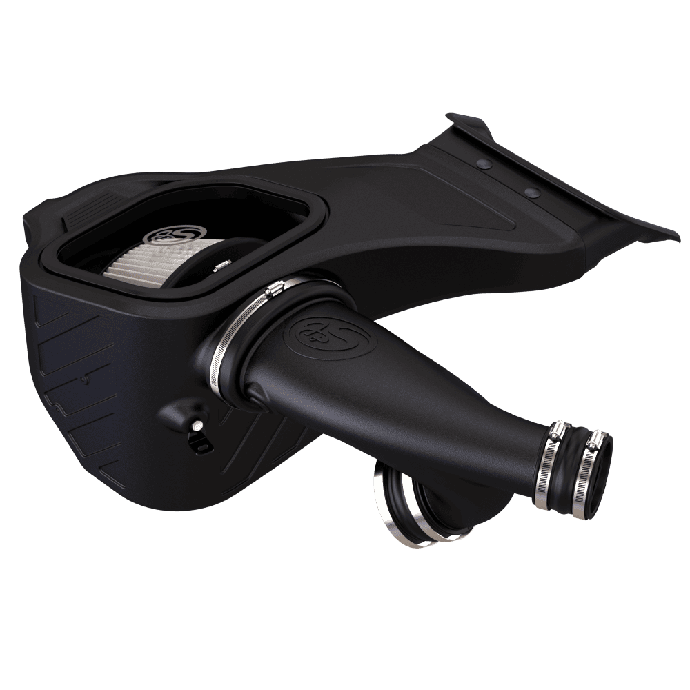 Dry Extendable Cold Air Intake for 2018-2025 Ford F-150 2.7L, 3.5L Ecoboost, Raptor on a white background