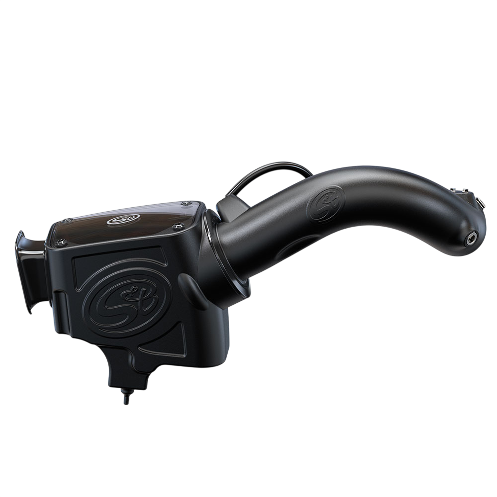 Dry Extendable Cold Air Intake for 2018-2023 Jeep Wrangler 2.0L Turbo on a white background
