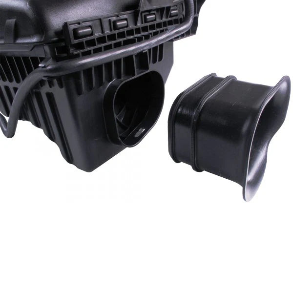 Close up Cold Air Intake for 2015-2017 Ford Expedition 3.5L Ecoboost on a white background
