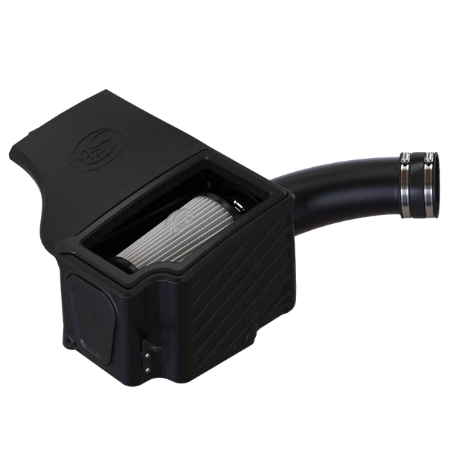 Dry Extendable Cold Air Intake for 1994-1997 Ford Powerstroke 7.3L on a white background
