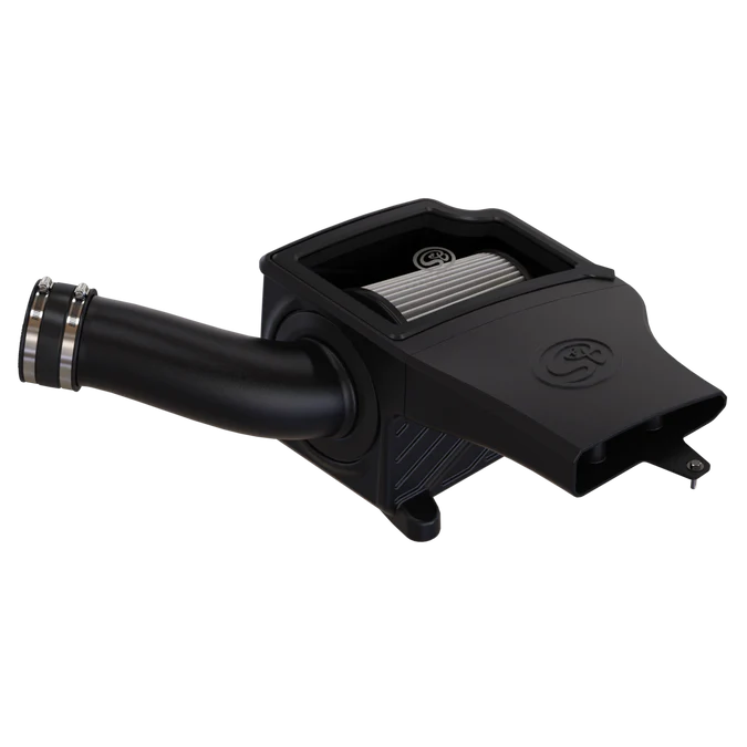 Dry Extendable Cold Air Intake for 1994-1997 Ford Powerstroke 7.3L on a white background
