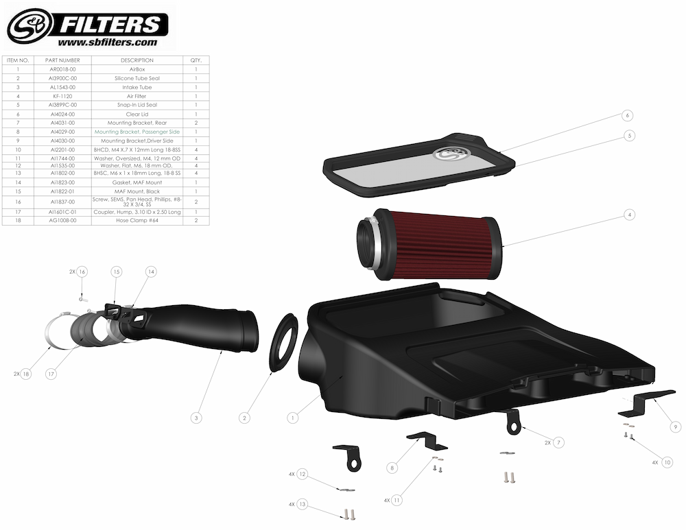 Cold Air Intake for the 2025-2026 Ford Bronco Sport 2.0L, 2025-2026 Ford Maverick 2.0L