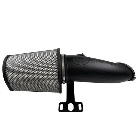 Dry Extendable Open Air Intake for 2017-2019 Ford Super Duty, 6.7L Powerstroke on a white background
