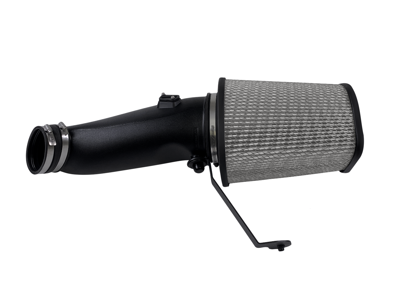 Dry Extendable Open Air Intake for 2020-2026 Ford Super Duty, 6.7L Powerstroke on a white background
