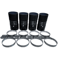 S&B 4"x 8" Intercooler Boot Kit with Clamps (Set of 4)