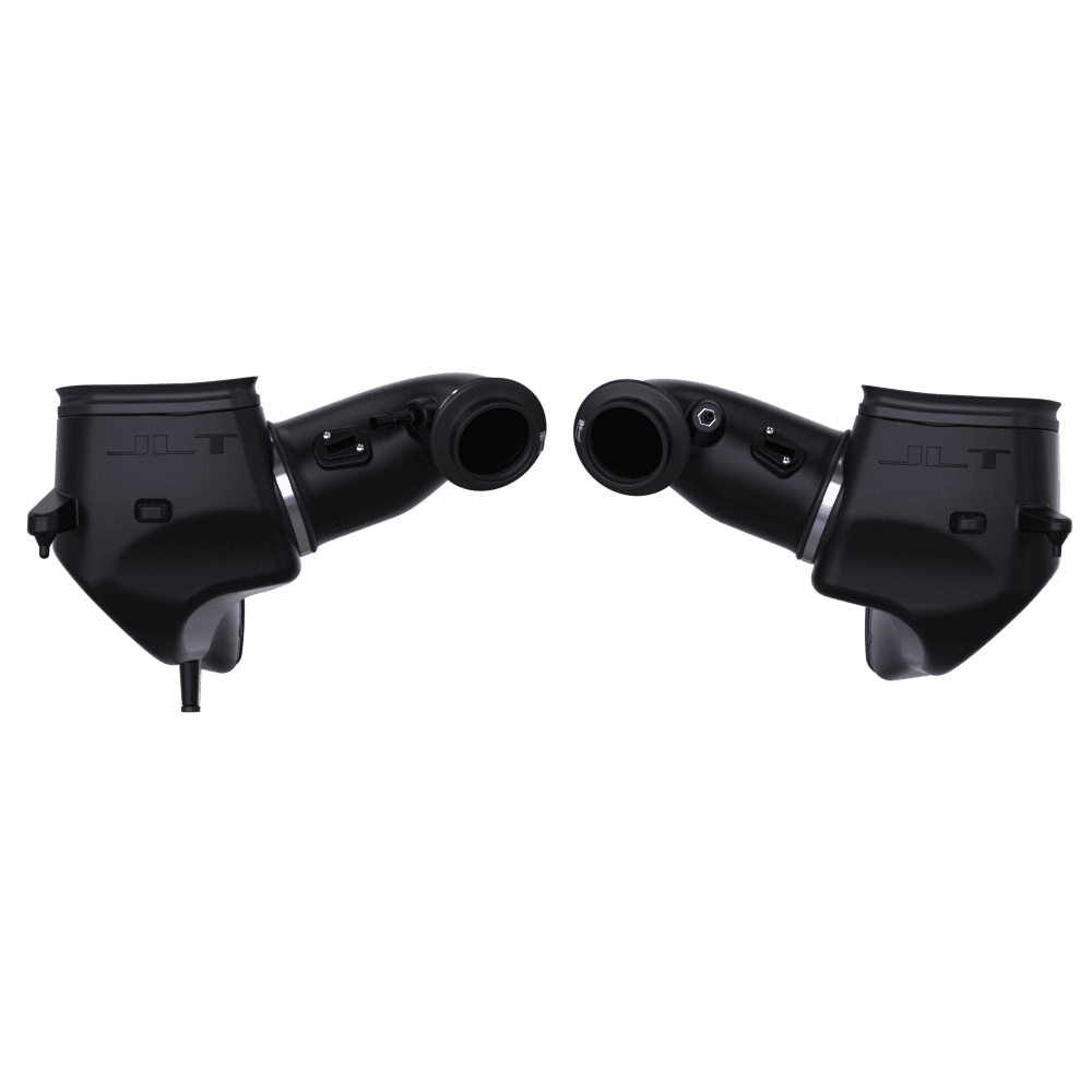 Black JLT Cold Air Intake For 2024-2025 Ford Mustang GT 5.0L - Tune Required on a white background