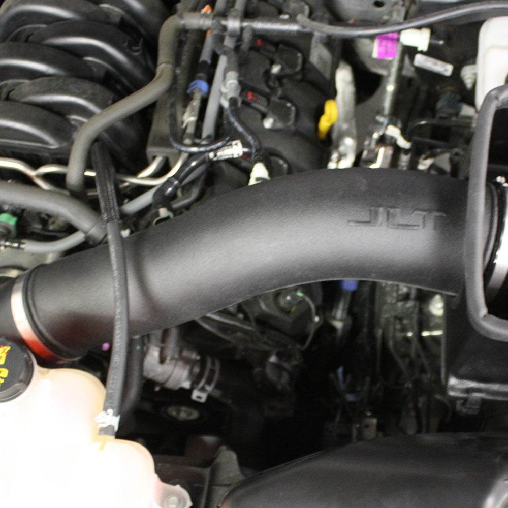 JLT Cold Air Intake for 2015-2016 F-150 5.0L - S&B installed in the engine compartment of a vehicle
