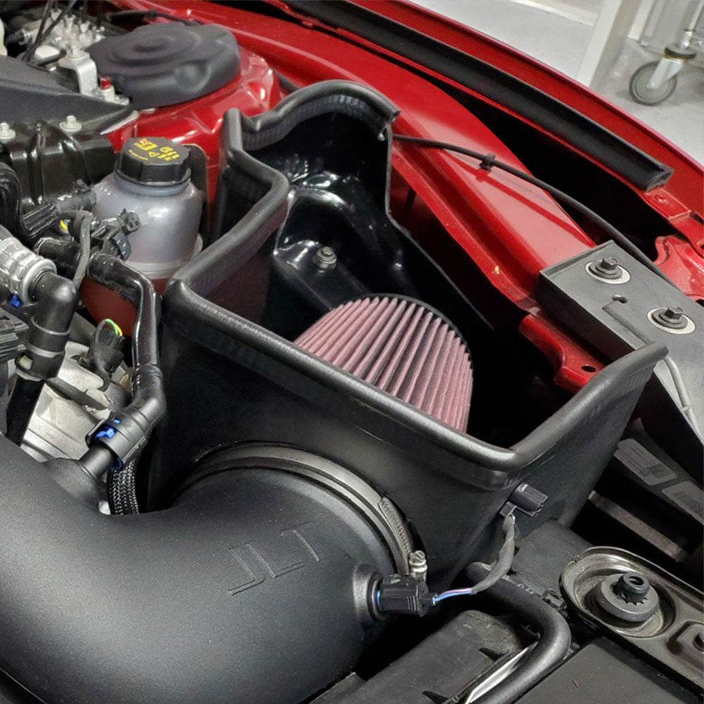 JLT Big Air Intake for 2020-2023 GT500 - S&B  installed in the engine compartment of a vehicle
