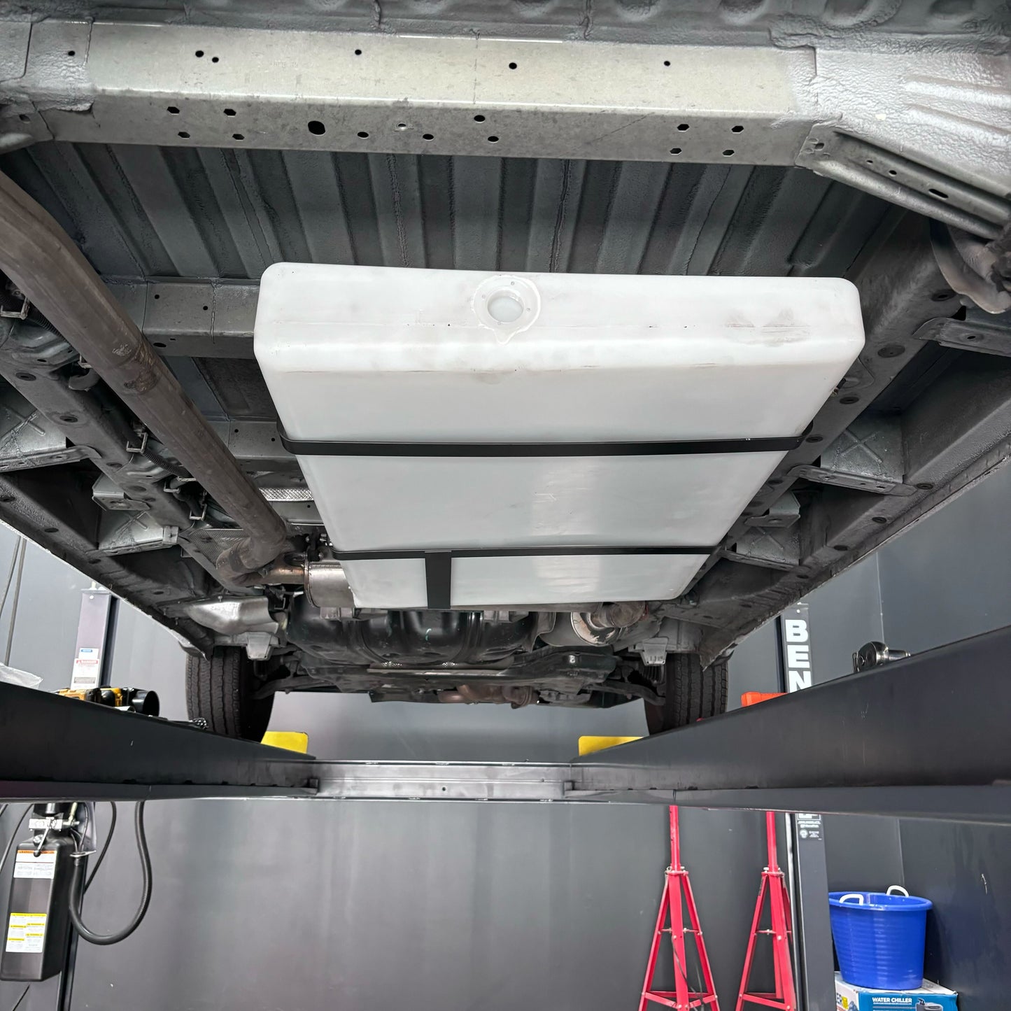36 Gallon UNDERCARRIAGE GRAY WATER TANK FOR 2013-2024 DODGE / RAM PROMASTER 1500, 2500, 3500 159” AND 159" EXT