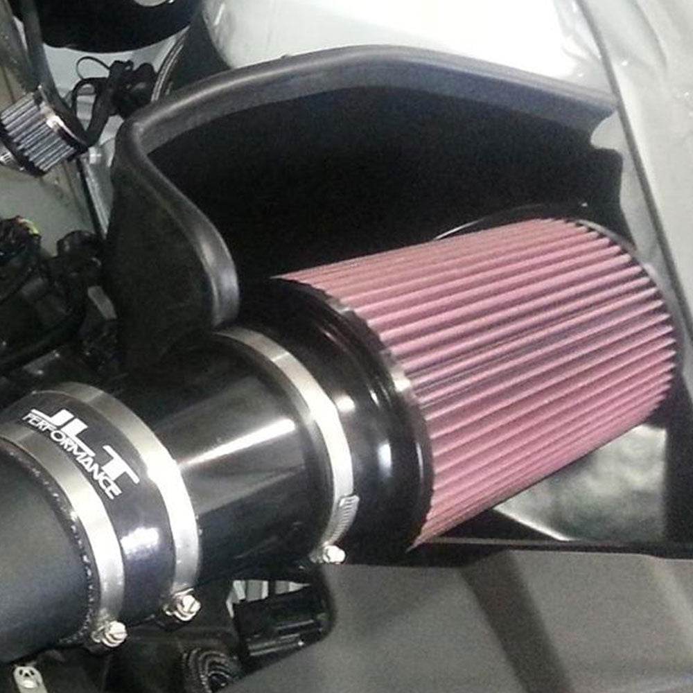 Close up JLT Air Box-Blow Through for 2011-2014 Ford Mustang GT with Vortech or Paxton Supercharger installed in the engine compartment of a vehicle
- S&B