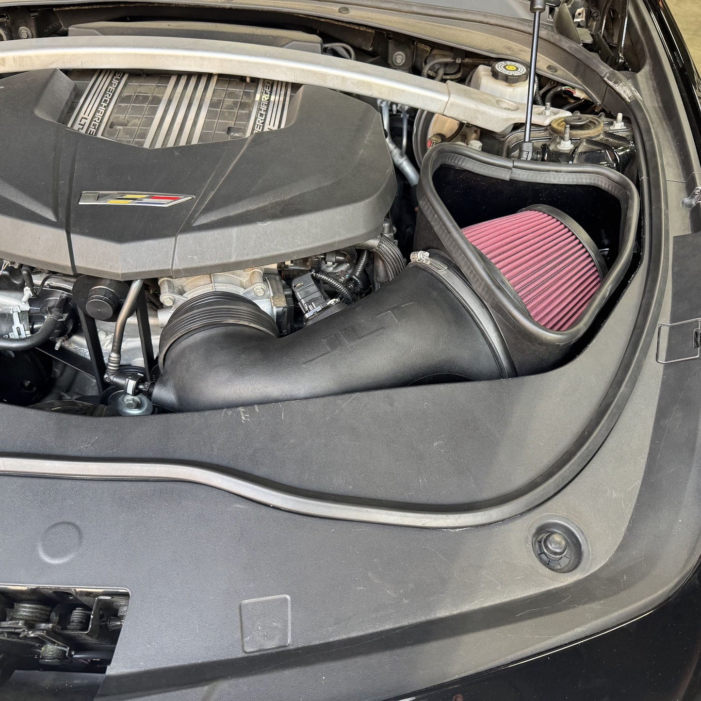 SB Filter JLT Cold Air Intake For 2016-2019 Cadillac CTS-V 6.2L inside a car