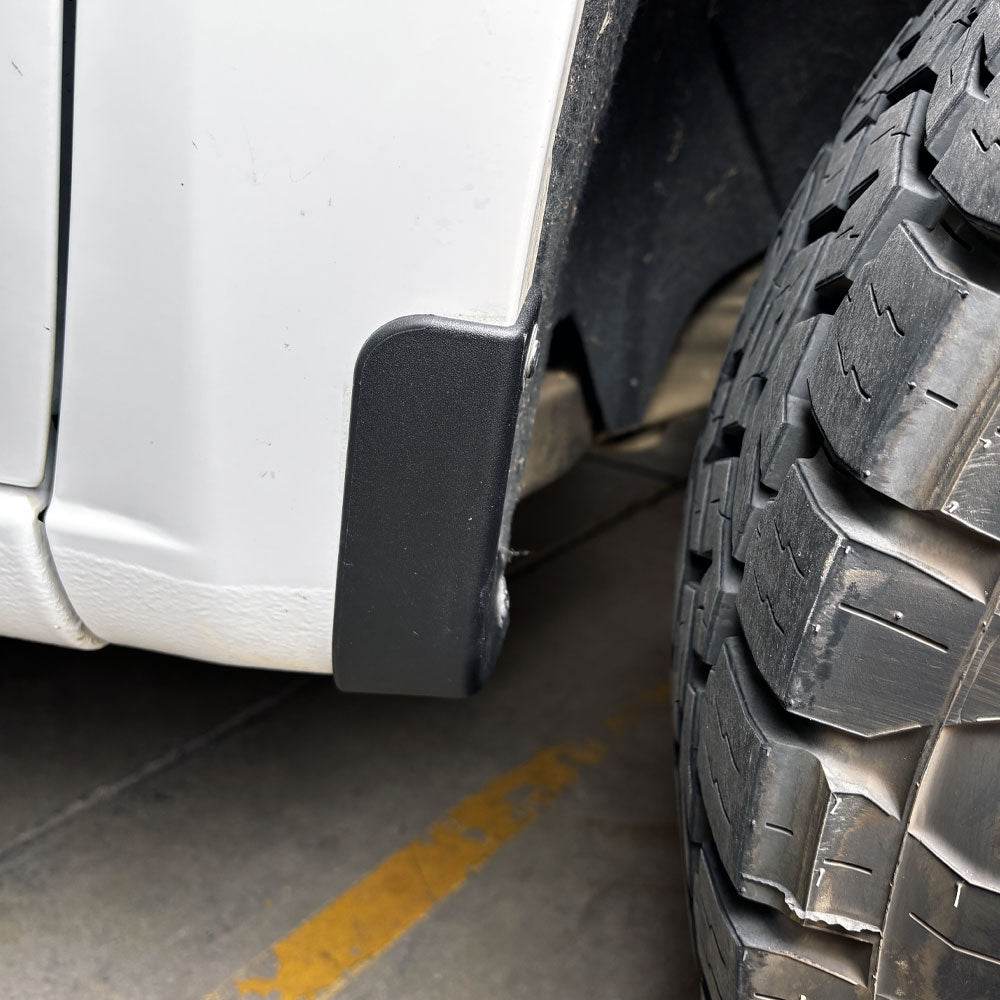 SB Filters Mud Flap Delete For 2019-2025 Chevrolet Silverado 1500 installed in a car