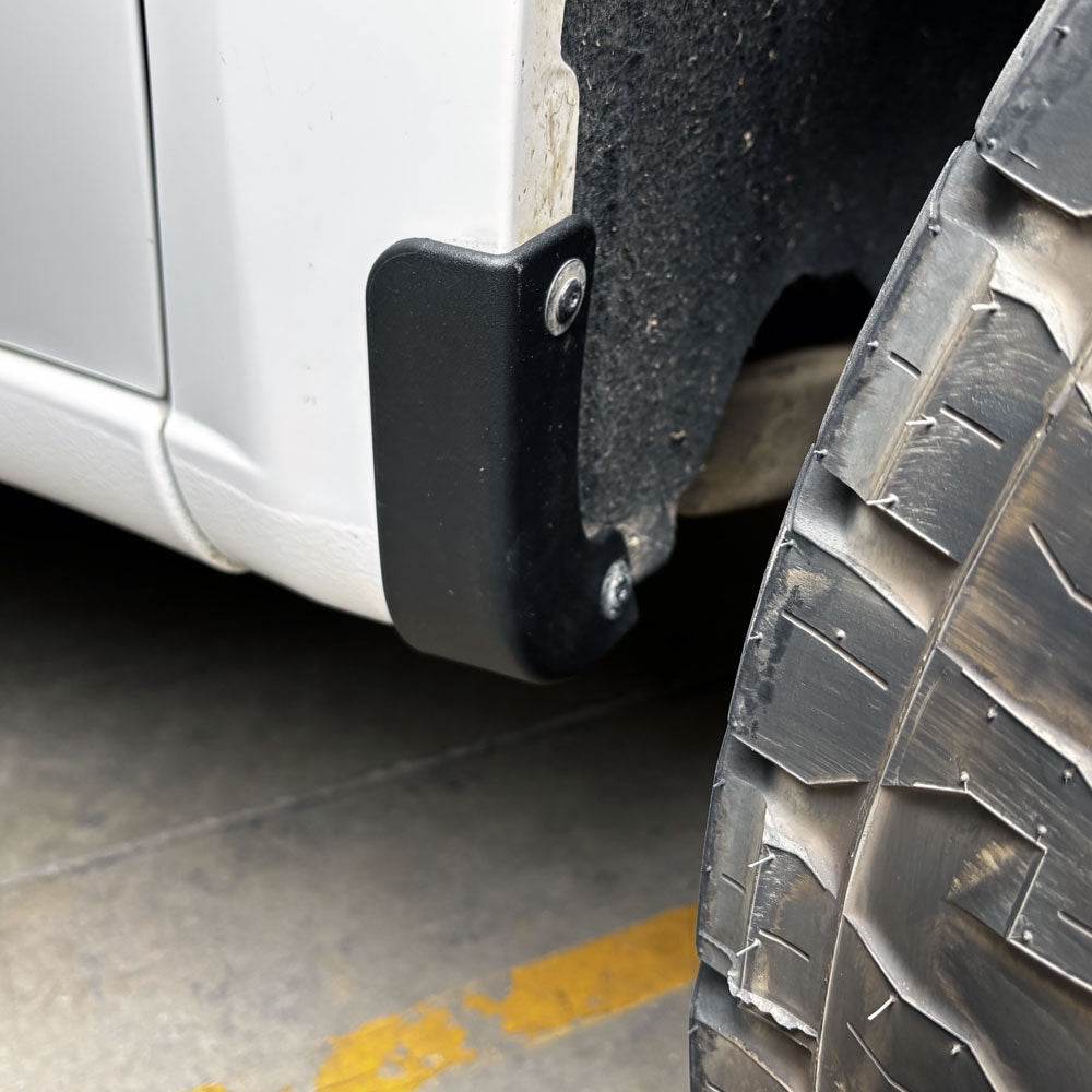 SB Filters Mud Flap Delete For 2019-2025 Chevrolet Silverado 1500 installed in a car