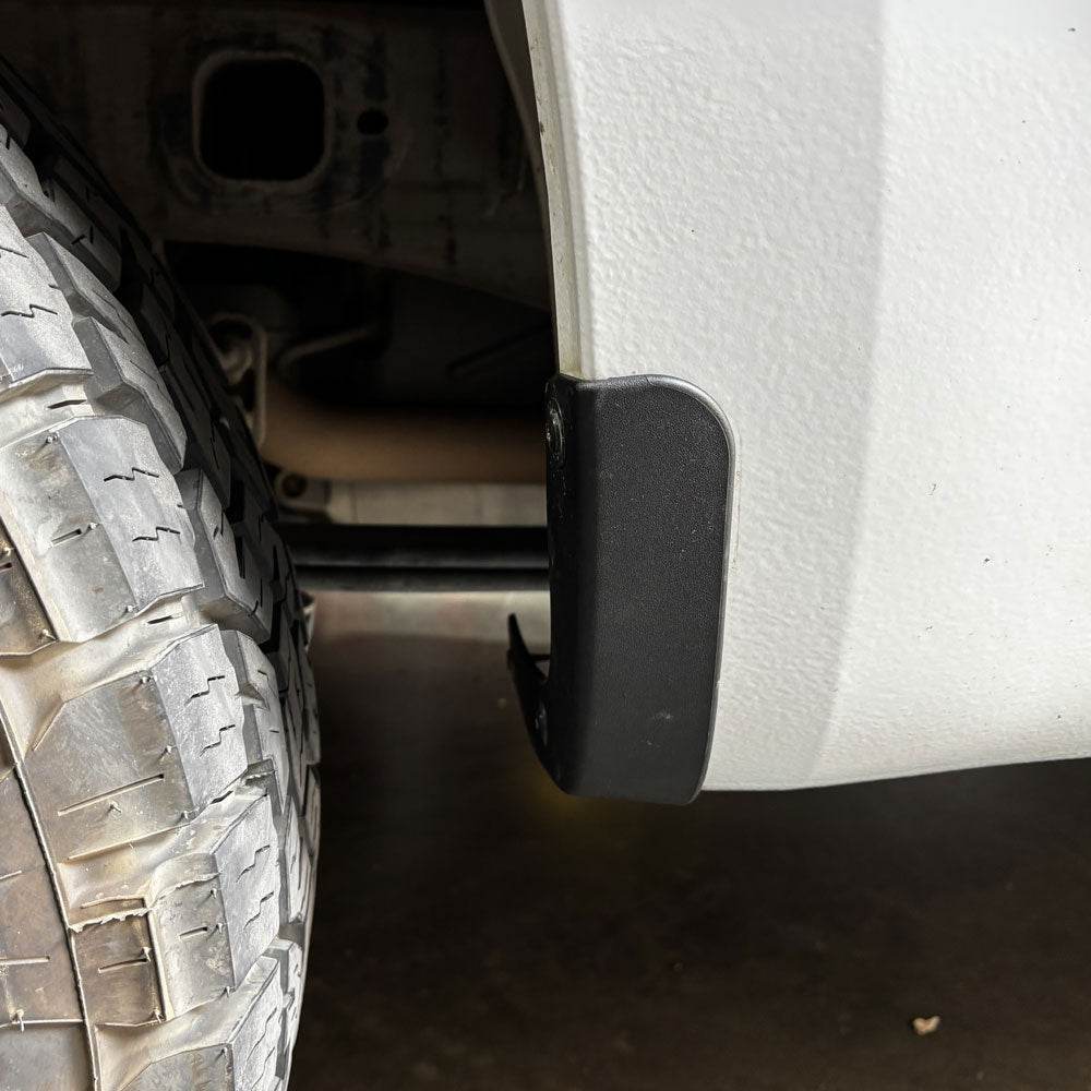 SB Filters Mud Flap Delete For 2019-2025 Chevrolet Silverado 1500 installed in a car