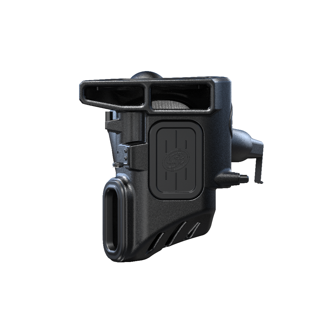 Dry Extendable Cold Air Intake for 2020-2025 Silverado, Sierra 1500 / Tahoe, Yukon, Suburban, Escalade Duramax 3.0L on a white background
