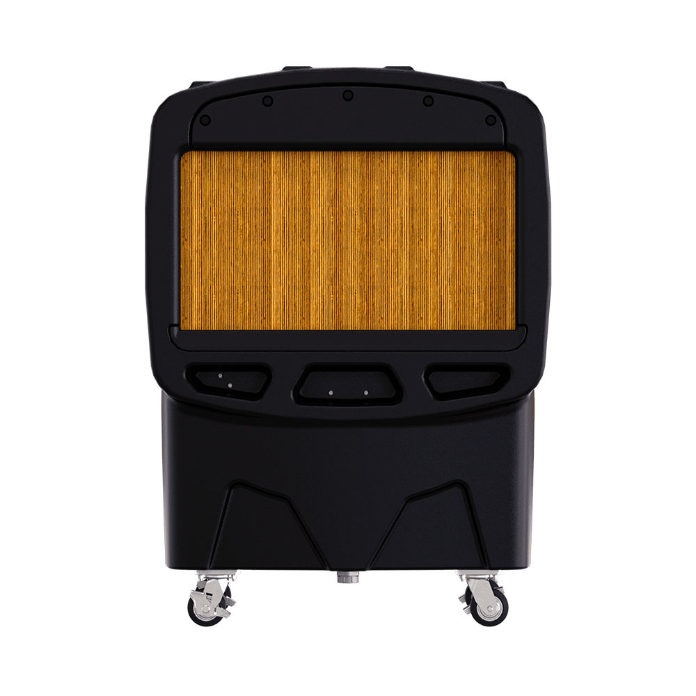 SB Evaps Small Portable Evaporative Cooler, Front View, black design