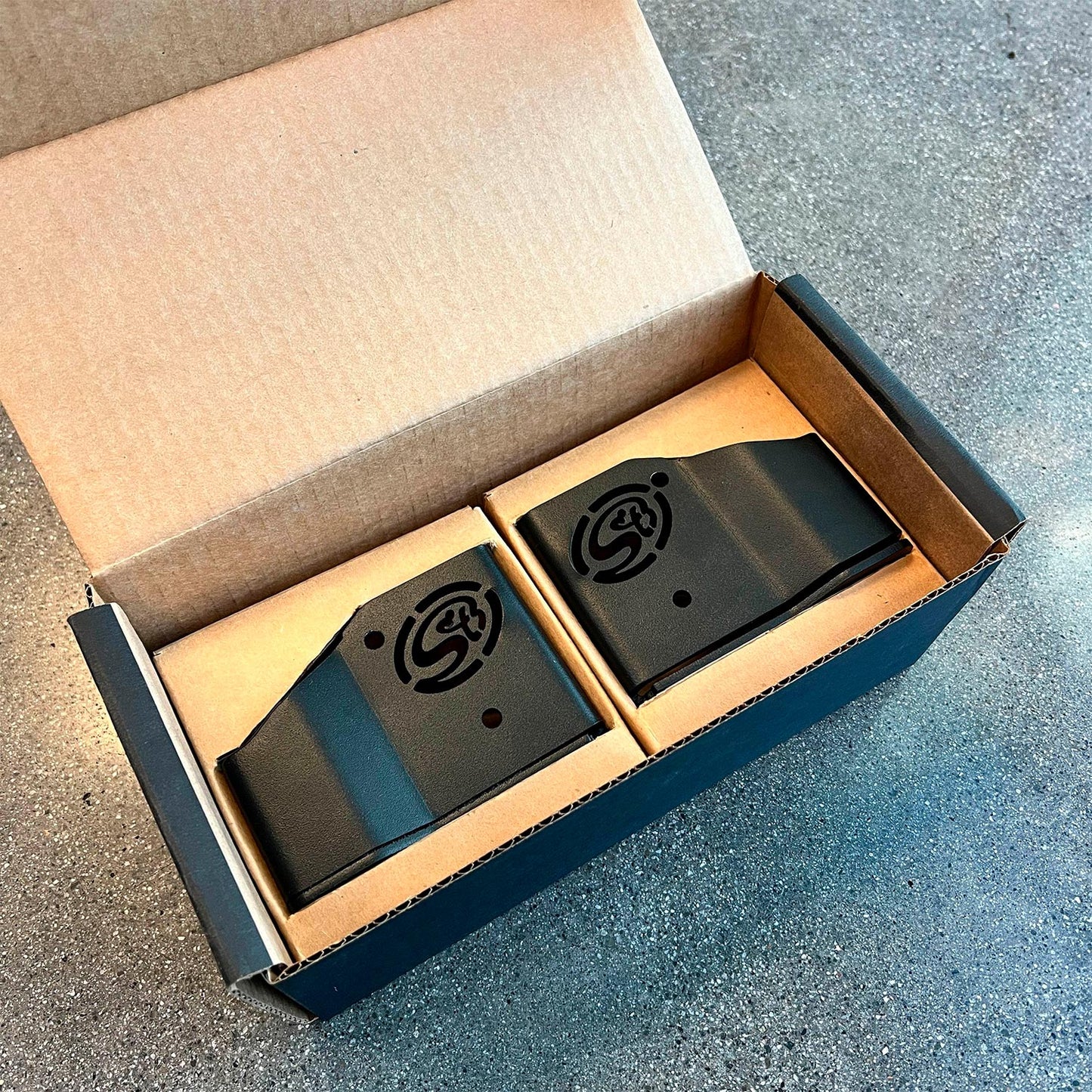 Trailing Arm Sensor Guards For 2024-2025 Ford Ranger Raptor 3.0L V6 inside a box - S&B