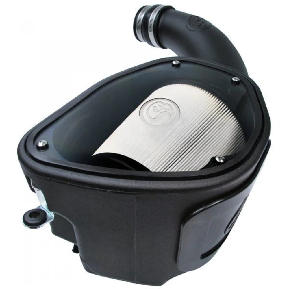 Dry Extendable Cold Air Intake for 2007-2011 Jeep Wrangler 3.8L on a white background