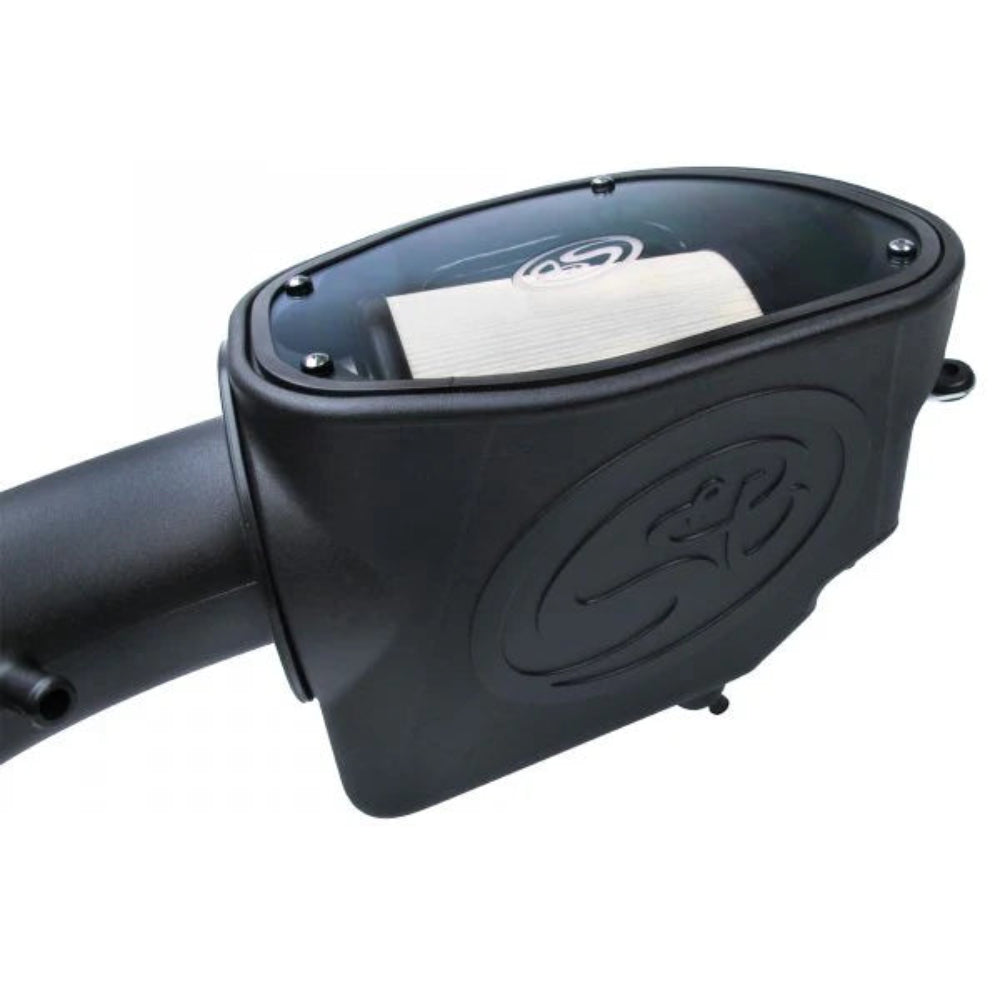 Dry Extendable Cold Air Intake for 2007-2011 Jeep Wrangler 3.8L on a white background