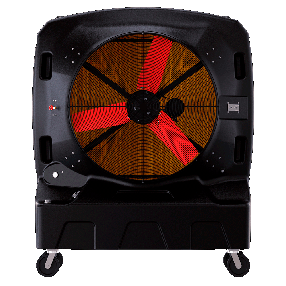 front view black s&b evaps premium evaporative cooler