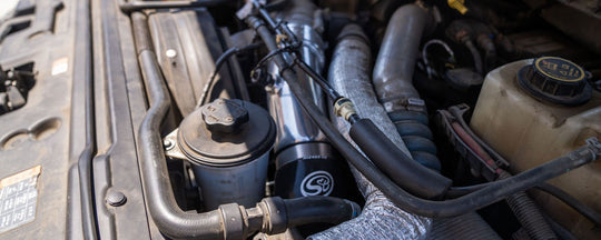 
  An SB Intercool pipe installed in a car
