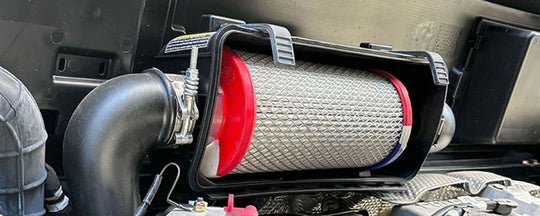 
  S&B UTV Air Filters installed in a car
